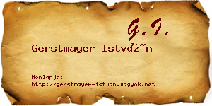 Gerstmayer István névjegykártya